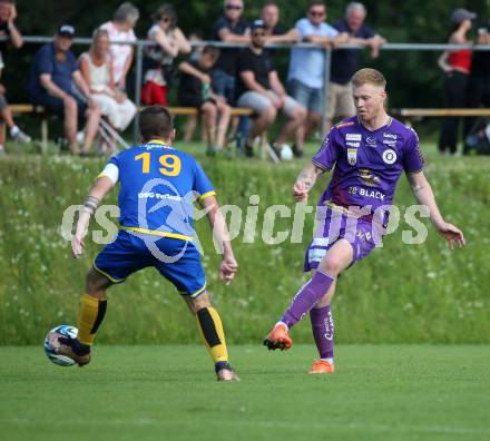 Fussball Bundesliga Testspiel. DSG/ATUS Ferlach gegen SK Austria Klagenfurt.  Jonas Arweiler  (Austria KLagenfurt). Ferlach, am 30.6.2023.
Foto: Kuess



---
pressefotos, pressefotografie, kuess, qs, qspictures, sport, bild, bilder, bilddatenbank