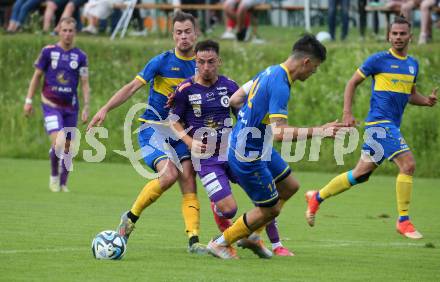 Fussball Bundesliga Testspiel. DSG/ATUS Ferlach gegen SK Austria Klagenfurt.  Sinan Karweina (Austria KLagenfurt). Ferlach, am 30.6.2023.
Foto: Kuess



---
pressefotos, pressefotografie, kuess, qs, qspictures, sport, bild, bilder, bilddatenbank