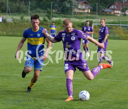 Fussball Bundesliga Testspiel. DSG/ATUS Ferlach gegen SK Austria Klagenfurt. Jonas Arweiler (Austria KLagenfurt). Ferlach, am 30.6.2023.
Foto: Kuess



---
pressefotos, pressefotografie, kuess, qs, qspictures, sport, bild, bilder, bilddatenbank