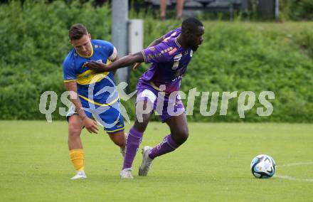 Fussball Bundesliga Testspiel. DSG/ATUS Ferlach gegen SK Austria Klagenfurt. Iba May (Austria KLagenfurt). Ferlach, am 30.6.2023.
Foto: Kuess



---
pressefotos, pressefotografie, kuess, qs, qspictures, sport, bild, bilder, bilddatenbank