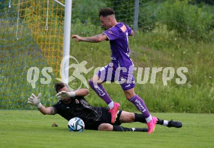 Fussball Bundesliga Testspiel. DSG/ATUS Ferlach gegen SK Austria Klagenfurt. Sinan Karweina (Austria KLagenfurt). Ferlach, am 30.6.2023.
Foto: Kuess



---
pressefotos, pressefotografie, kuess, qs, qspictures, sport, bild, bilder, bilddatenbank