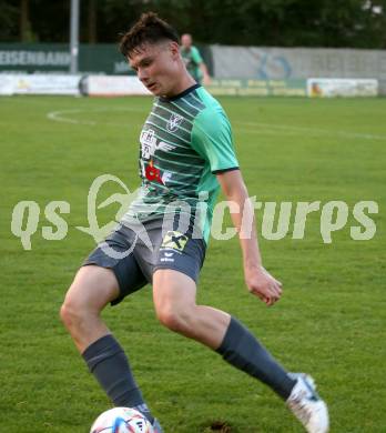 Fussball Kaerntner Liga. Treibach gegen Voelkermarkt.   Marcel Hrowath  (Voelkermarkt). Treibach, am 18.8.2023.
Foto: Kuess
---
pressefotos, pressefotografie, kuess, qs, qspictures, sport, bild, bilder, bilddatenbank