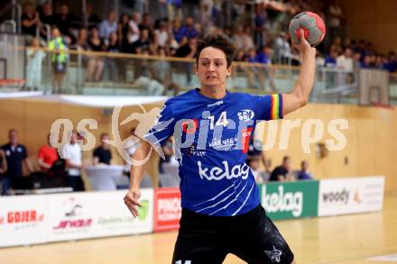 Handball BUndesliga. SC Ferlach gegen HC FIVERS WAT Margareten. Mathias Rath  (SCF). Ferlach, am 5.9.2023.
Foto: Kuess
---
pressefotos, pressefotografie, kuess, qs, qspictures, sport, bild, bilder, bilddatenbank