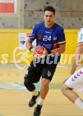 Handball BUndesliga. SC Ferlach gegen HC FIVERS WAT Margareten.  Mladan Jovanovic (SCF). Ferlach, am 5.9.2023.
Foto: Kuess
---
pressefotos, pressefotografie, kuess, qs, qspictures, sport, bild, bilder, bilddatenbank