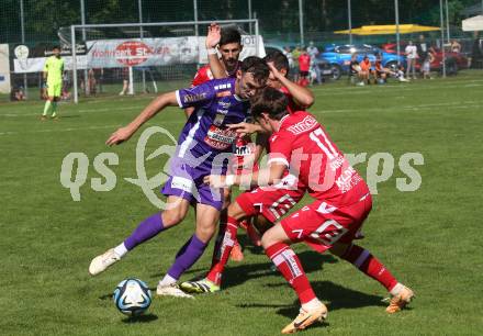 Fussball.  Testspiel. Austria Klagenfurt gegen GAK. ANDY IRVING (Klagenfurt), Thomas Schiestl (GAK). Viktring, 8.9.2023.
Foto: Kuess
---
pressefotos, pressefotografie, kuess, qs, qspictures, sport, bild, bilder, bilddatenbank