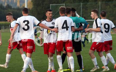Fussball Kaerntner Liga. Kraig gegen Spittal.  Torjubel  (Spittal). Kraig, am 9.9.2023.
Foto: Kuess
---
pressefotos, pressefotografie, kuess, qs, qspictures, sport, bild, bilder, bilddatenbank