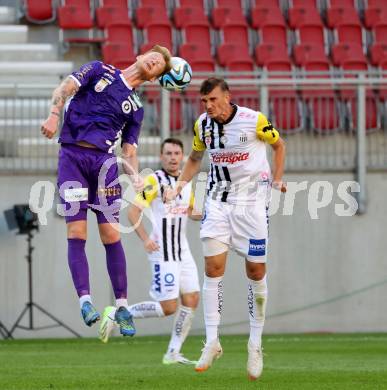 Fussball Bundesliga. SK Austria Klagenfurt gegen LASK.  Jonas Arweiler,   (Klagenfurt), Philipp Ziereis   (LASK).  Klagenfurt, am 16.9.2023.
Foto: Kuess
---
pressefotos, pressefotografie, kuess, qs, qspictures, sport, bild, bilder, bilddatenbank