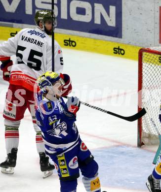 EBEL. Eishockey Bundesliga. EC VSV gegen HCB Suedtirol Alperia. Torjubel Benjamin Lanzinger    (VSV). Villach, am 19.9.2023
Foto: Kuess
www.qspictures.net
---
pressefotos, pressefotografie, kuess, qs, qspictures, sport, bild, bilder, bilddatenbank