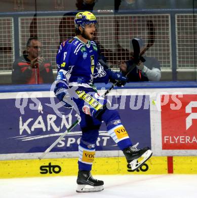 EBEL. Eishockey Bundesliga. EC VSV gegen HCB Suedtirol Alperia.   Torjubel Maximilian Rebernig  (VSV). Villach, am 19.9.2023
Foto: Kuess
www.qspictures.net
---
pressefotos, pressefotografie, kuess, qs, qspictures, sport, bild, bilder, bilddatenbank