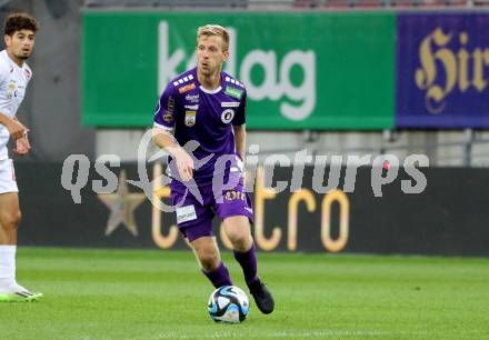 Fussball Bundesliga. SK Austria Klagenfurt gegen SC Austria Lustenau.  Christopher Cvetko  (Klagenfurt).  Klagenfurt, am 23.9.2023.
Foto: Kuess
---
pressefotos, pressefotografie, kuess, qs, qspictures, sport, bild, bilder, bilddatenbank
