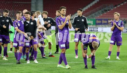 Fussball Bundesliga. SK Austria Klagenfurt gegen SC Austria Lustenau.  Jubel Thorsten Mahrer  (Klagenfurt).  Klagenfurt, am 23.9.2023.
Foto: Kuess
---
pressefotos, pressefotografie, kuess, qs, qspictures, sport, bild, bilder, bilddatenbank