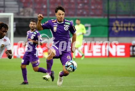 Fussball Bundesliga. SK Austria Klagenfurt gegen SC Austria Lustenau.  Simon Straudi  (Klagenfurt).  Klagenfurt, am 23.9.2023.
Foto: Kuess
---
pressefotos, pressefotografie, kuess, qs, qspictures, sport, bild, bilder, bilddatenbank