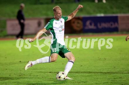 Fussball. Kaerntner Liga. Voelkermarkt gegen KAC.  Matthias Maierhofer  (Voelkermarkt), Voelkermarkt, 29.9.2023.
Foto: Kuess
www.qspictures.net
---
pressefotos, pressefotografie, kuess, qs, qspictures, sport, bild, bilder, bilddatenbank
