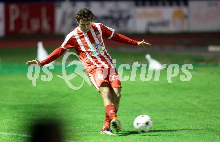 Fussball. Kaerntner Liga. Voelkermarkt gegen KAC.  Raphael Kassler  (KAC). Voelkermarkt, 29.9.2023.
Foto: Kuess
www.qspictures.net
---
pressefotos, pressefotografie, kuess, qs, qspictures, sport, bild, bilder, bilddatenbank