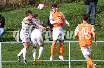 Fussball. Kaerntner Liga. Koettmannsdorf gegen Donau.  Ziga Erzen  (Koettmanndorf),  Maximilian Gert Rupitsch  (Donau). Koettmannsdorf, 29.10.2023.
Foto: Kuess
www.qspictures.net
---
pressefotos, pressefotografie, kuess, qs, qspictures, sport, bild, bilder, bilddatenbank
