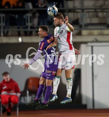 Fussball Bundesliga. WAC gegen SK Austria Klagenfurt.  Dominik Baumgartner   (WAC),  , Till Schumachder (Klagenfurt).  Wolfsberg, am 4.11.2023.
Foto: Kuess
www.qspictures.net
---
pressefotos, pressefotografie, kuess, qs, qspictures, sport, bild, bilder, bilddatenbank