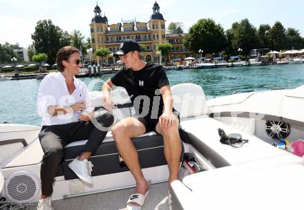 Fussball. Interview Martin HInteregger. Martin Hinteregger, Claudio Trevisan. Velden, am 10.7.2023.
Foto: Kuess



---
pressefotos, pressefotografie, kuess, qs, qspictures, sport, bild, bilder, bilddatenbank