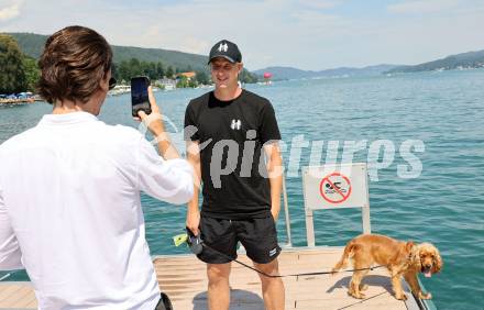 Fussball. Interview Martin HInteregger. Martin Hinteregger, Claudio Trevisan. Velden, am 10.7.2023.
Foto: Kuess



---
pressefotos, pressefotografie, kuess, qs, qspictures, sport, bild, bilder, bilddatenbank