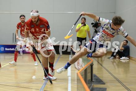 Floorball Bundesliga. KAC gegen VSV.   Daniel Ulbing (KAC),  Jakob Rainer  (VSV). Klagenfurt, 25.11.2023.
Foto: Kuess
www.qspictures.net
---
pressefotos, pressefotografie, kuess, qs, qspictures, sport, bild, bilder, bilddatenbank