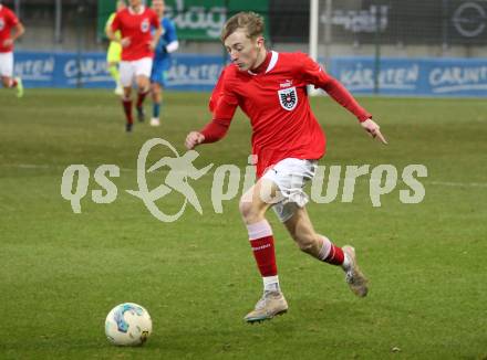 Fussball Laenderspiel Amateure. Oesterreich gegen Slowenien. Michael Morgenstern  (AUT),    Klagenfurt, am 26.11.2023.
Foto: Kuess
www.qspictures.net
---
pressefotos, pressefotografie, kuess, qs, qspictures, sport, bild, bilder, bilddatenbank