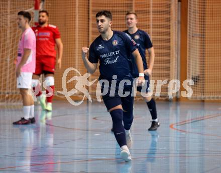 Futsal. Carinthia Flamengo Futsal Club gegen LPSV-Kaernten. Torjubel Ivan Krnjic   (LPSV). Klagenfurt, 26.11.2023.
Foto: Kuess
www.qspictures.net
---
pressefotos, pressefotografie, kuess, qs, qspictures, sport, bild, bilder, bilddatenbank