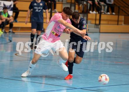 Futsal. Carinthia Flamengo Futsal Club gegen LPSV-Kaernten.  Timo Todor-Kostic  (C.F.F.C),    Samir Nuhanovic (LPSV). Klagenfurt, 26.11.2023.
Foto: Kuess
www.qspictures.net
---
pressefotos, pressefotografie, kuess, qs, qspictures, sport, bild, bilder, bilddatenbank