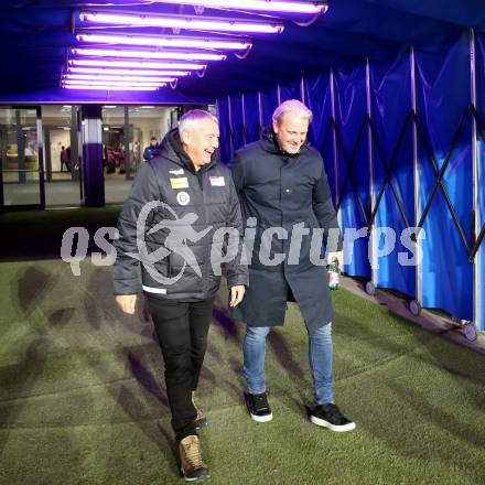 Fussball Bundesliga. SK Austria Klagenfurt gegen TSV Egger Glas Hartberg.  Trainer Peter Pacult,  (Klagenfurt): Trainer Markus Schopp (Hartberg).   Klagenfurt, am 4.12.2023.
Foto: Kuess
---
pressefotos, pressefotografie, kuess, qs, qspictures, sport, bild, bilder, bilddatenbank