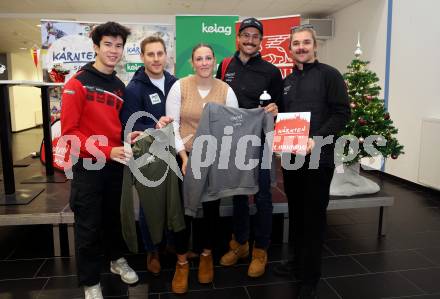 Kaernten Sport. Sportlermeeting. Heimo Fugger (Radsport), Dominik Trojan (Olymp. Gewichtheben), Hannah Ladinig (Leichtathletik), Claudio Koestenberger (Wasserschi), Nico Juritsch (Wakeboard). . Klagenfurt, am 5.12.2023.
Foto: Kuess
---
pressefotos, pressefotografie, kuess, qs, qspictures, sport, bild, bilder, bilddatenbank