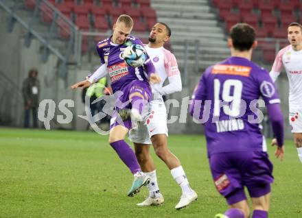 Fussball Bundesliga. SK Austria Klagenfurt gegen FK Austria Wien.  Florian Jaritz,   (Klagenfurt),   Martins Santos Da Graca Marvin (Wien).  Klagenfurt, am 9.12.2023.
Foto: Kuess
---
pressefotos, pressefotografie, kuess, qs, qspictures, sport, bild, bilder, bilddatenbank
