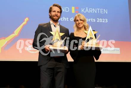 Nacht des Sports. Sportgala. Kaernten Sportler des Jahres 2023.   Marco Schwarz, Anna Gasser . Velden, am 23.12.2023.
Foto: Kuess
www.qspictures.net
---
pressefotos, pressefotografie, kuess, qs, qspictures, sport, bild, bilder, bilddatenbank