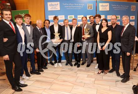Nacht des Sports. Sportgala. Kaernten Sportler des Jahres 2023.   Thomas Partl, Marjan Smid, Julijan Smid, Marjan Velik, Arno Arthofer, Martin Micheu, Marko Loibnegger, Landeshauptmann Peter Kaiser . Velden, am 23.12.2023.
Foto: Kuess
www.qspictures.net
---
pressefotos, pressefotografie, kuess, qs, qspictures, sport, bild, bilder, bilddatenbank