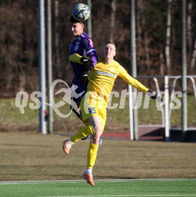 Fussball Bundesliga. Testspiel. SK Austria Klagenfurt gegen Domzale (SLO).   Till Schumacher  (Klagenfurt). Moosburg, am 13.1.2024.
Foto: Kuess
www.qspictures.net
---
pressefotos, pressefotografie, kuess, qs, qspictures, sport, bild, bilder, bilddatenbank