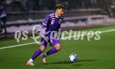Fussball Testspiel. SK Austria Klagenfurt gegen Sturm Graz Amateure.  Christopher Wernitznig (KLagenfurt). Moosburg, am 24.1.2024.
Foto: Kuess
www.qspictures.net
---
pressefotos, pressefotografie, kuess, qs, qspictures, sport, bild, bilder, bilddatenbank