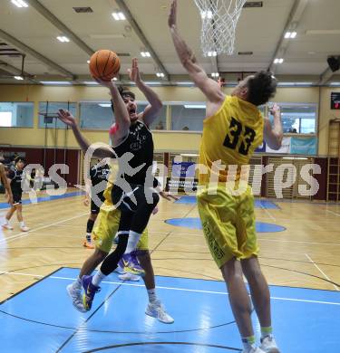 Basketball 2. Bundesliga. Woerthersee Piraten gegen Basket Flames. Simon Finzgar (Piraten), Leonardo Lovrin (Basket Flames). Klagenfurt, am 4.2.2024.
Foto: Kuess
---
pressefotos, pressefotografie, kuess, qs, qspictures, sport, bild, bilder, bilddatenbank