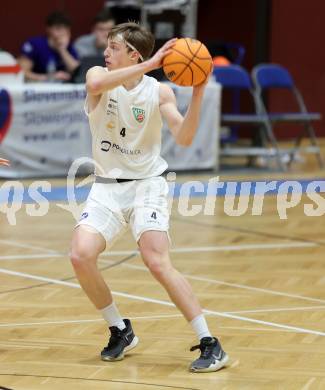 Basketball 2. Liga 2023/2024. Grunddurchgang 17. Runde.  KOS gegen Upper Austrian Ballers   Samuel Seher (KOS),  . Klagenfurt, am 10.2.2024.
Foto: Kuess

---
pressefotos, pressefotografie, kuess, qs, qspictures, sport, bild, bilder, bilddatenbank