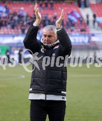 Fussball Bundesliga. SK Austria Klagenfurt gegen FC Blau Weiss Linz.  Trainer Peter Pacult (Klagenfurt).  Klagenfurt, am 25.2.2024.
Foto: Kuess
www.qspictures.net
---
pressefotos, pressefotografie, kuess, qs, qspictures, sport, bild, bilder, bilddatenbank