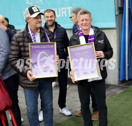 Fussball Bundesliga. SK Austria Klagenfurt gegen Rapid Wien.   Buergermeister Christian Scheider, Arno Arthofer. Klagenfurt, am 10.3.2024.
Foto: Kuess
www.qspictures.net
---
pressefotos, pressefotografie, kuess, qs, qspictures, sport, bild, bilder, bilddatenbank