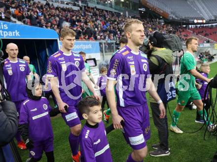 Fussball Bundesliga. SK Austria Klagenfurt gegen Rapid Wien.  Christopher Cvetko, Nicolas Binder (Klagenfurt). Klagenfurt, am 10.3.2024.
Foto: Kuess
www.qspictures.net
---
pressefotos, pressefotografie, kuess, qs, qspictures, sport, bild, bilder, bilddatenbank