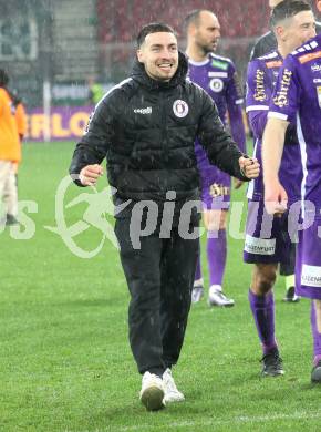 Fussball. Bundesliga. SK Austria Klagenfurt gegen Rapid  Wien.   Jubel Sinan Karweina  (Austria Klagenfurt).. Klagenfurt, 10.3.2024.
Foto: Kuess
---
pressefotos, pressefotografie, kuess, qs, qspictures, sport, bild, bilder, bilddatenbank