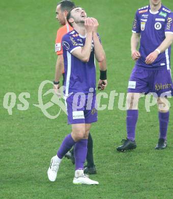 Fussball. Bundesliga. SK Austria Klagenfurt gegen Rapid  Wien.   Andrew Irving  (Austria Klagenfurt).. Klagenfurt, 10.3.2024.
Foto: Kuess
---
pressefotos, pressefotografie, kuess, qs, qspictures, sport, bild, bilder, bilddatenbank