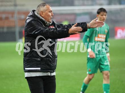 Fussball. Bundesliga. SK Austria Klagenfurt gegen Rapid  Wien.    Trainer Peter Pacult (Austria Klagenfurt).. Klagenfurt, 10.3.2024.
Foto: Kuess
---
pressefotos, pressefotografie, kuess, qs, qspictures, sport, bild, bilder, bilddatenbank