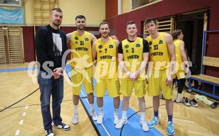 Basketball 2. Liga 2023/2024. Playoffs. VF-033.  Woerthersee Piraten gegen Guessing Blackbirds.  Rasid Mahalbasic, Marin Sliskovic, Daniel Filipovic, Jernej Andolsek Heine, Simon Finzgar  (Piraten),   Klagenfurt, am 16.3.2024.
Foto: Kuess

---
pressefotos, pressefotografie, kuess, qs, qspictures, sport, bild, bilder, bilddatenbank