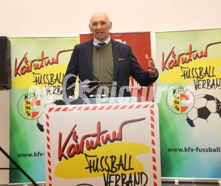 Fussball. Jahreshauptversammlung Kaerntner Fussballverband.  Manfred Mertel.. Klagenfurt, am 15.3.2024.
Foto: Kuess
---
pressefotos, pressefotografie, kuess, qs, qspictures, sport, bild, bilder, bilddatenbank