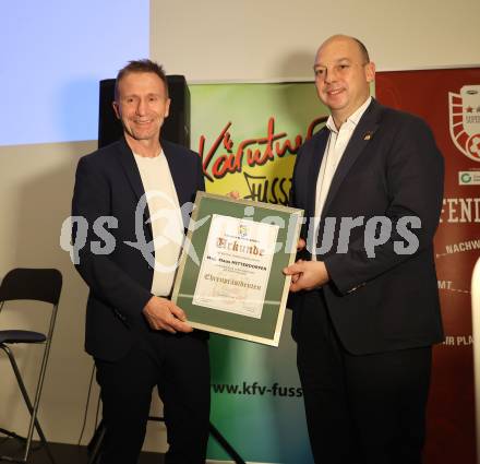 Fussball. Jahreshauptversammlung Kaerntner Fussballverband.  Klaus Mitterdorfer, Martin Mutz. Klagenfurt, am 15.3.2024.
Foto: Kuess
---
pressefotos, pressefotografie, kuess, qs, qspictures, sport, bild, bilder, bilddatenbank