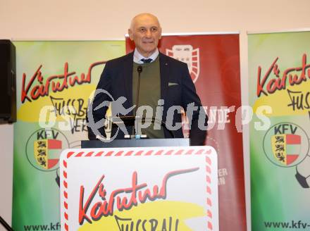 Fussball. Jahreshauptversammlung Kaerntner Fussballverband.  Manfred Mertel.. Klagenfurt, am 15.3.2024.
Foto: Kuess
---
pressefotos, pressefotografie, kuess, qs, qspictures, sport, bild, bilder, bilddatenbank