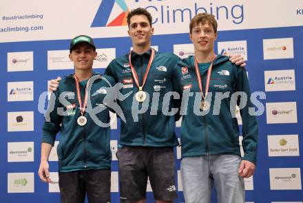 Klettern. Bouldern. Oesterreichische Meisterschaft. Timo Uznik, Jan-Luca Posch, Andreas Hofherr. KLagenfurt, am 17.3.2024.
Foto: Kuess
www.qspictures.net
---
pressefotos, pressefotografie, kuess, qs, qspictures, sport, bild, bilder, bilddatenbank