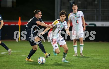 Fussball Regionalliga. WAC Amateure gegen Wallern.  Marcel Fritzer  (WAC),  Oliver Affenzeller  (Wallern).
Wolfsberg, am 22.3.2024.
Foto: Kuess
www.qspictures.net
---
pressefotos, pressefotografie, kuess, qs, qspictures, sport, bild, bilder, bilddatenbank