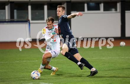 Fussball Regionalliga. WAC Amateure gegen Wallern.   Maximilian Scharfetter (WAC),    Philipp Mitter (Wallern).
Wolfsberg, am 22.3.2024.
Foto: Kuess
www.qspictures.net
---
pressefotos, pressefotografie, kuess, qs, qspictures, sport, bild, bilder, bilddatenbank
