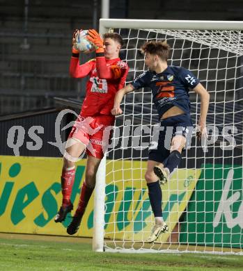 Fussball Regionalliga. WAC Amateure gegen Wallern.  David Franz Skubl  (WAC),  Mateo Kvesa  (Wallern).
Wolfsberg, am 22.3.2024.
Foto: Kuess
www.qspictures.net
---
pressefotos, pressefotografie, kuess, qs, qspictures, sport, bild, bilder, bilddatenbank