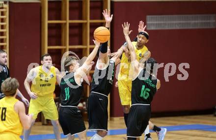 Basketball 2. Liga 2023/2024. Playoffs. SF-1.  Woerthersee Piraten gegen Union Deutsch Wagram Alligators.  Shawn L. Ray  (Piraten), Simon Marek, Marko Kolaric , Philip Konate,   (Deutsch Wagram). Klagenfurt, am 23.3.2024.
Foto: Kuess

---
pressefotos, pressefotografie, kuess, qs, qspictures, sport, bild, bilder, bilddatenbank